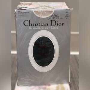 Vintage 1980s Christian Dior L’Allure Silken Sheer‎ Control Top Pantyhose Green